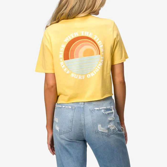 Reef TShirts Tanks and Dresses Women Becca 18034 Crop Tee Cornsilk Reef TShirts Tanks and Dresses Women Becca 18034 Crop Tee Cornsilk