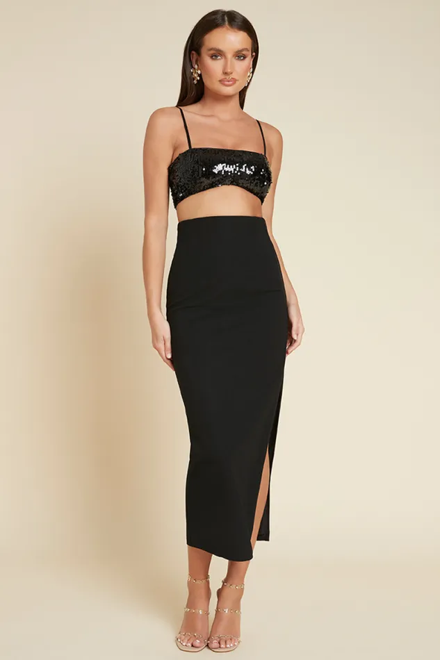 Runaway The Label Crops Shop LOLA CROP TOP 8211 BLACK