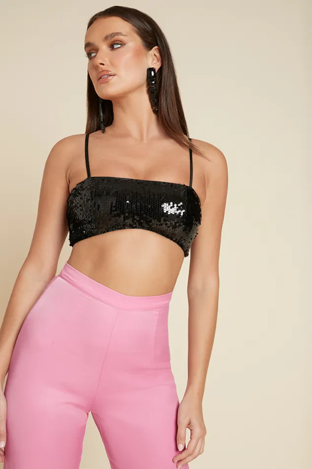 Runaway The Label Crops Shop LOLA CROP TOP 8211 BLACK