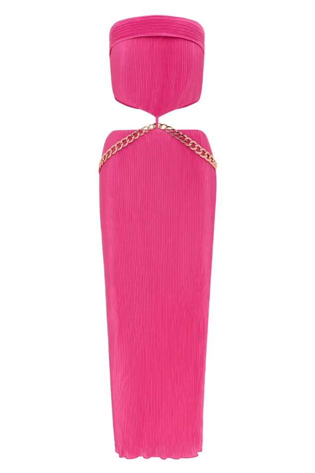 Runaway The Label Midi Shop ASH STRAPLESS DRESS 8211 FUCHSIA Runaway The Label Midi Shop ASH STRAPLESS DRESS 8211 FUCHSIA