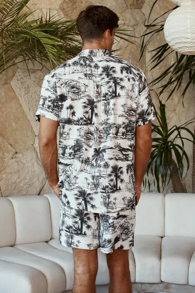 Runaway The Label Sets Menswear PALMS SHIRT 8211 PALM PRINT