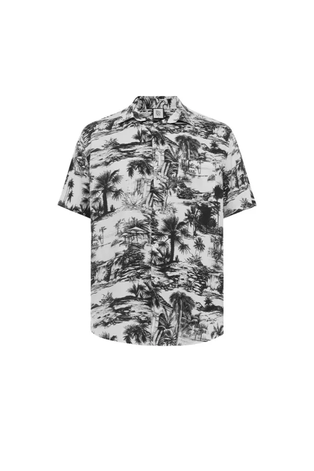 Runaway The Label Sets Menswear PALMS SHIRT 8211 PALM PRINT