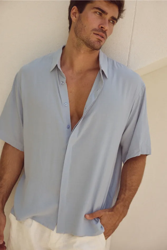 Runaway The Label Shirts Menswear JAYDEN SHIRT 8211 BLUE