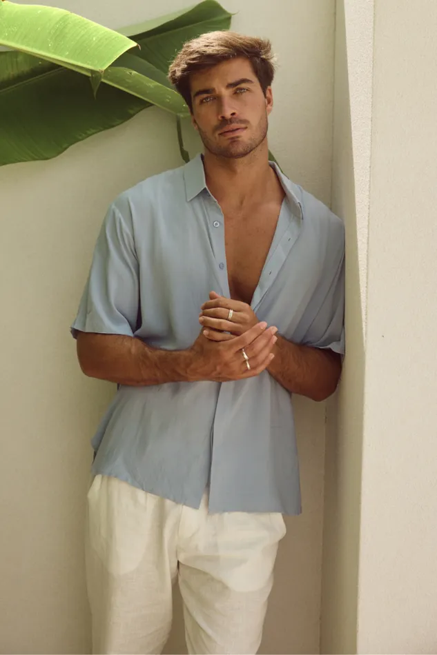 Runaway The Label Shirts Menswear JAYDEN SHIRT 8211 BLUE