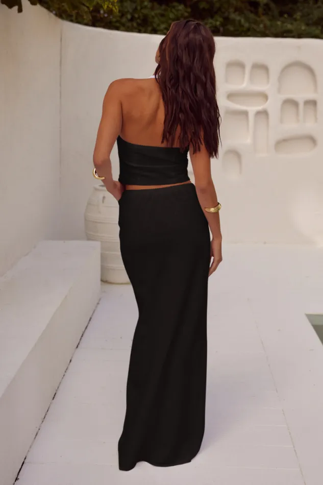 Runaway The Label Skirts Shop SAPHIRA MAXI SKIRT 8211 BLACK
