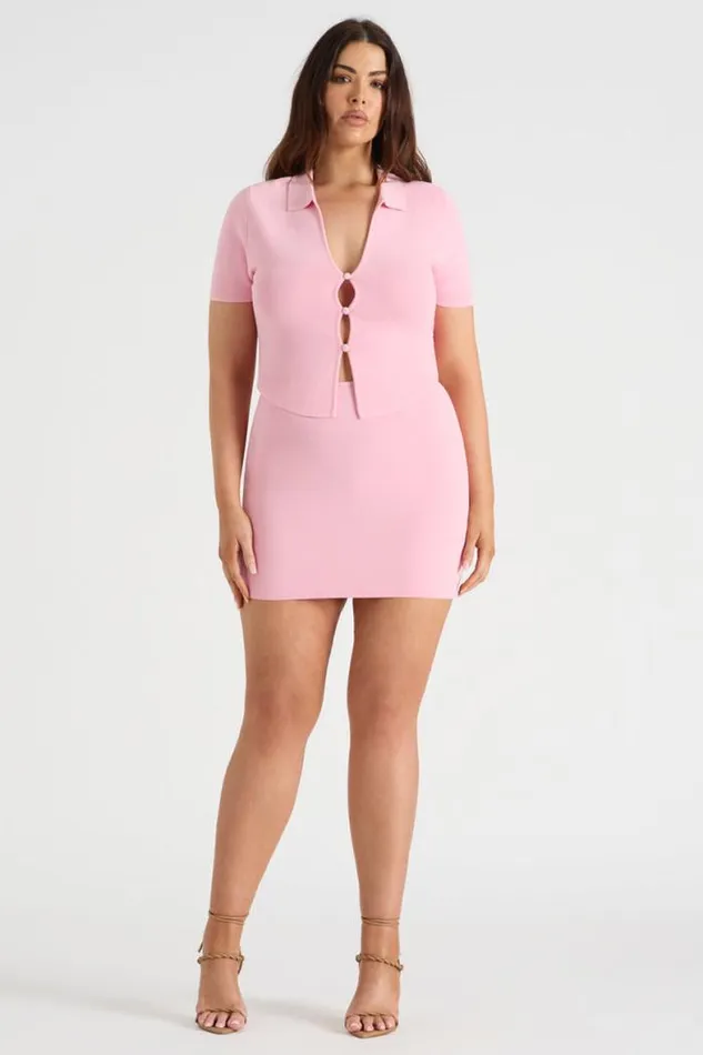Runaway The Label Skirts Shop THE KNIT MINI SKIRT 8211 PINK Runaway The Label Skirts Shop THE KNIT MINI SKIRT 8211 PINK