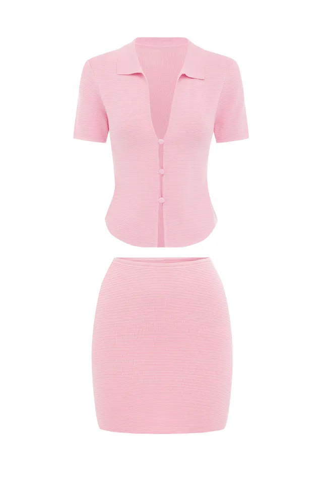 Runaway The Label Skirts Shop THE KNIT MINI SKIRT 8211 PINK Runaway The Label Skirts Shop THE KNIT MINI SKIRT 8211 PINK