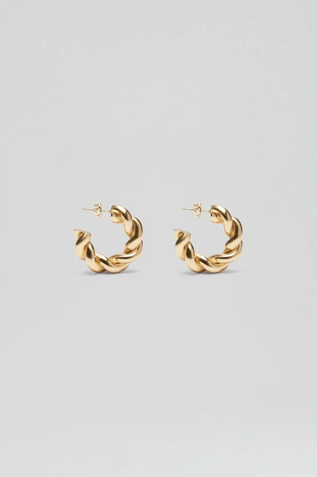 Scanlan Theodore Jewelry Women TWIST EARRINGS LIGHTGOLD Scanlan Theodore Jewelry Women TWIST EARRINGS LIGHTGOLD