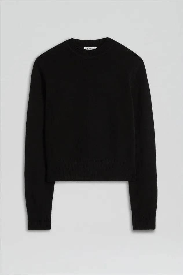 Scanlan Theodore Sweaters Women CASHMERE CREW SWEATER BLACK Scanlan Theodore Sweaters Women CASHMERE CREW SWEATER BLACK