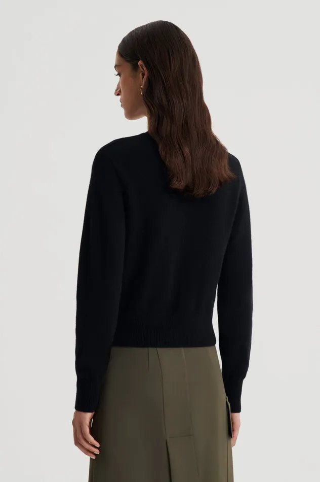 Scanlan Theodore Sweaters Women CASHMERE CREW SWEATER BLACK Scanlan Theodore Sweaters Women CASHMERE CREW SWEATER BLACK
