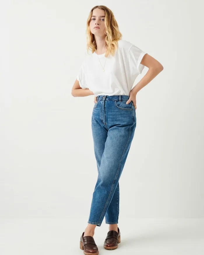 Sessn Womens Denim Loon pant Vintage Blue Near Me