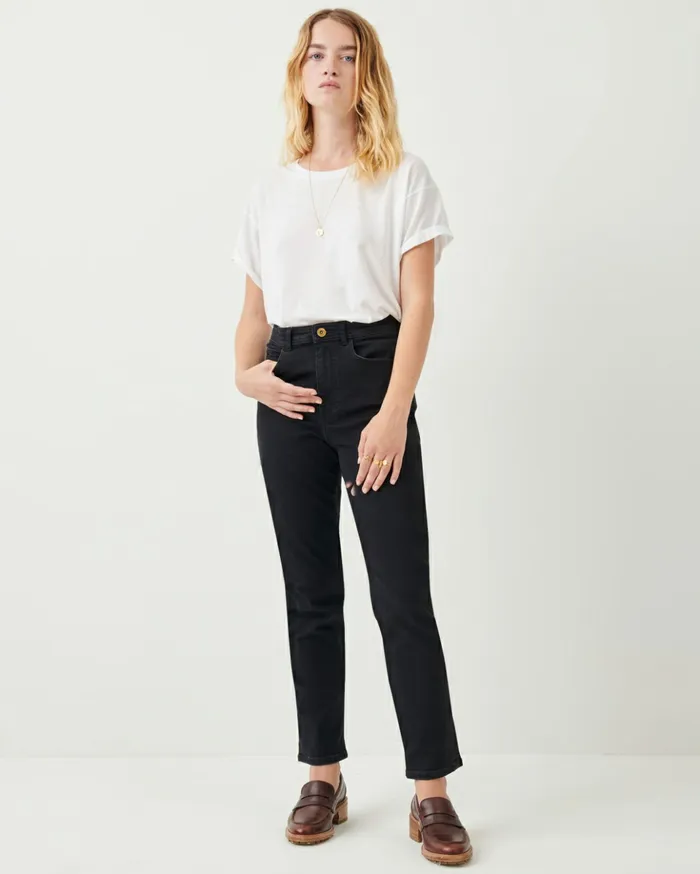 Sessn Womens Denim Momon o Pure Black Near Me