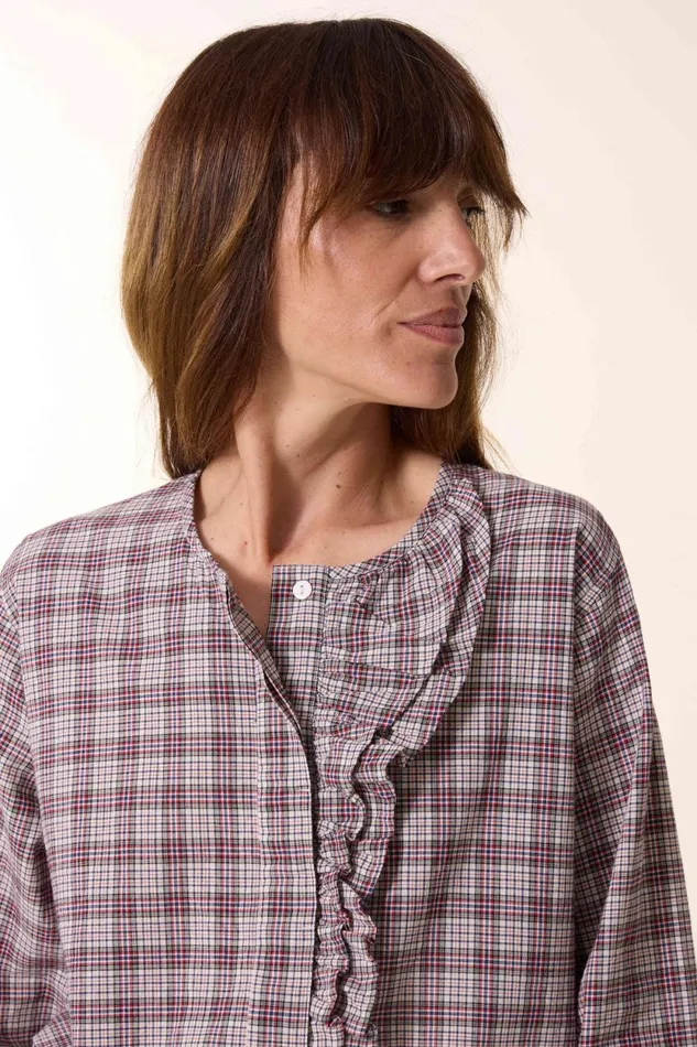 Shirts and Blouses Women Leon and Harper Colina Check Blouse Multico