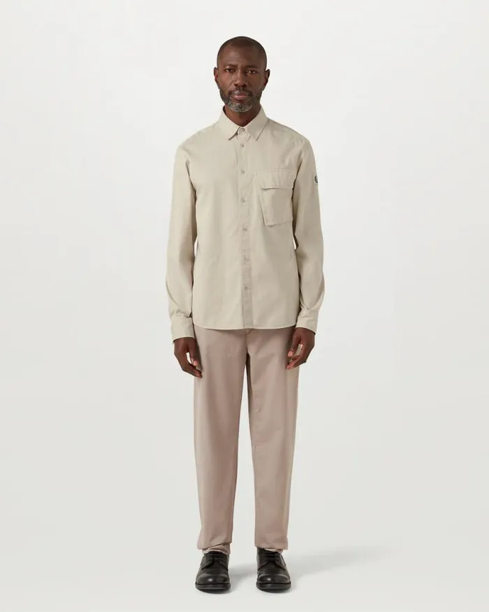Shirts Men Belstaff Scale Shirt Stone Beige Shirts Men Belstaff Scale Shirt Stone Beige