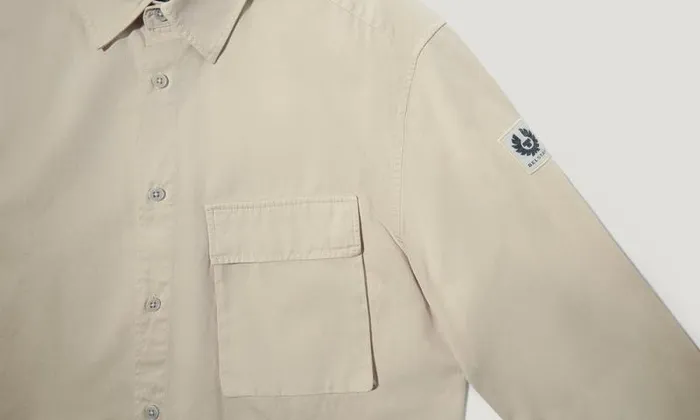 Shirts Men Belstaff Scale Shirt Stone Beige Shirts Men Belstaff Scale Shirt Stone Beige