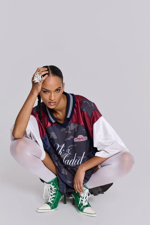 Shop Touchdown Collar Football Shirt Women Tops Jaded London Shop Touchdown Collar Football Shirt Women Tops Jaded London