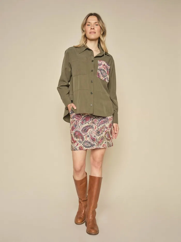 Skirts MMVisma Yari Skirt Forest Night MOS MOSH Women Skirts MMVisma Yari Skirt Forest Night MOS MOSH Women