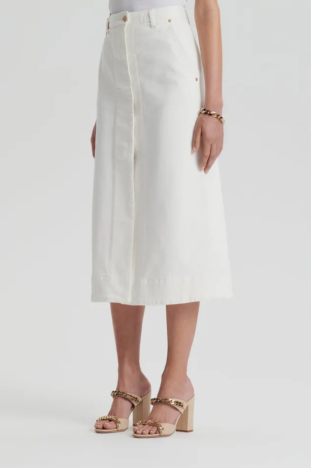 Skirts Women Scanlan Theodore DENIM SKIRT NATURAL115 Skirts Women Scanlan Theodore DENIM SKIRT NATURAL115
