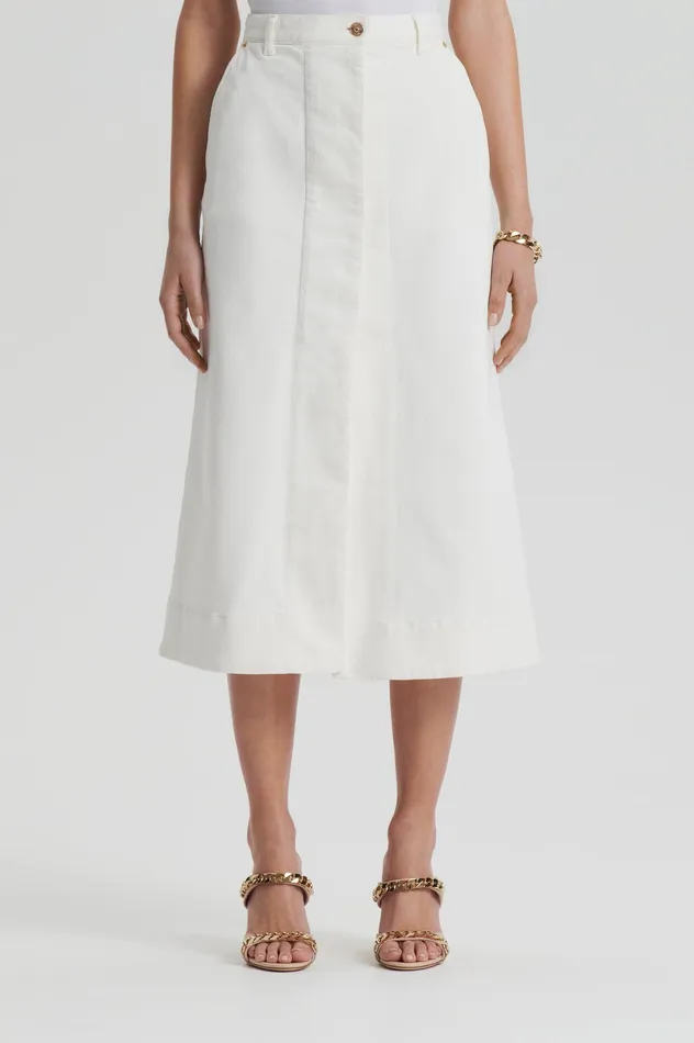 Skirts Women Scanlan Theodore DENIM SKIRT NATURAL115 Skirts Women Scanlan Theodore DENIM SKIRT NATURAL115