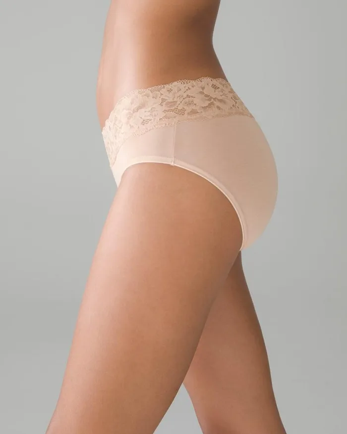Soma Embraceable Super Soft Signature Lace Hipster Gray Ink Women Panties