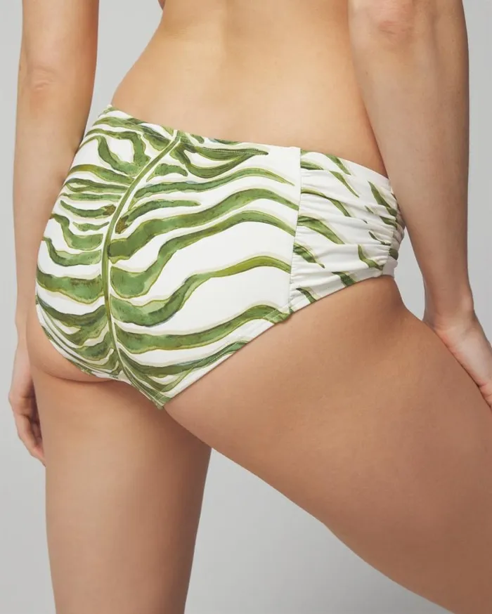 Soma Soma Swim Ruched Bikini Bottoms Into The Groove Coconut Women Swim Bottoms