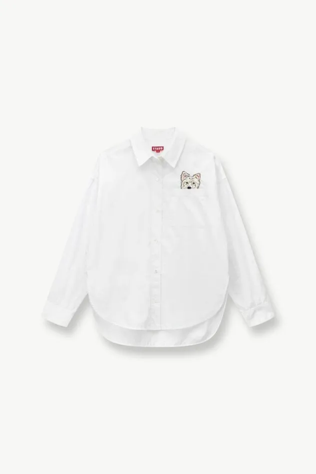 STAUD Custom Clothing CUSTOM X CBONZ CLASSIC OVERSIZED SHIRT White 8211 Pet STAUD Custom Clothing CUSTOM X CBONZ CLASSIC OVERSIZED SHIRT White 8211 Pet