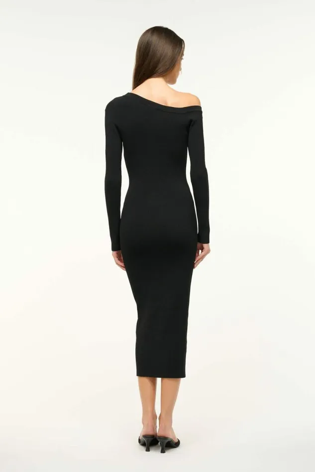 STAUD Dresses CRAFTSMAN SWEATER DRESS Black 8211 Women