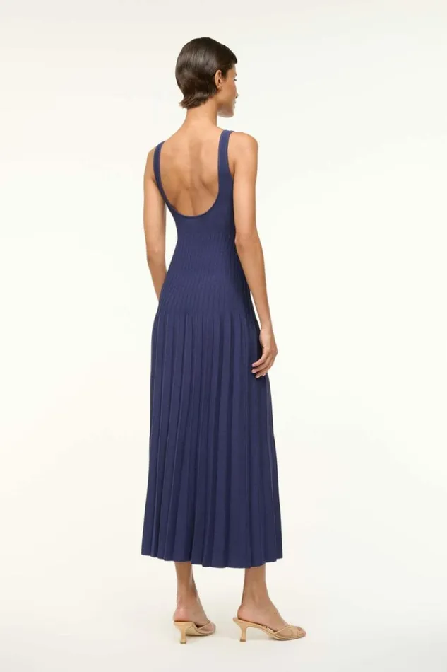 STAUD Dresses ELLISON DRESS Navy 8211 Women