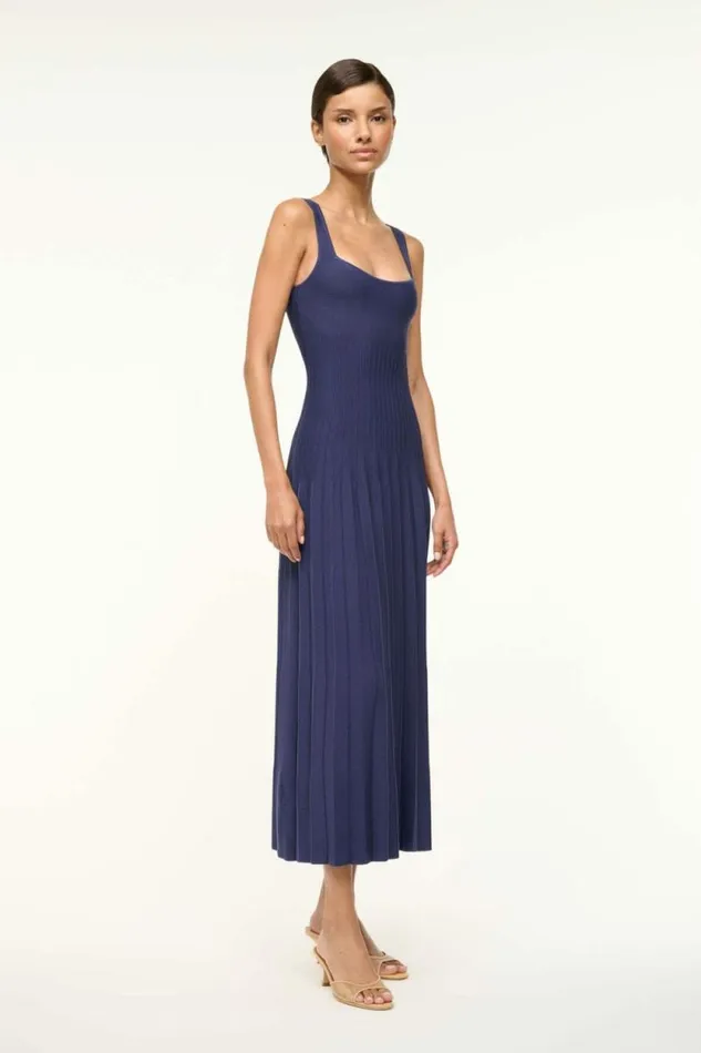 STAUD Dresses ELLISON DRESS Navy 8211 Women
