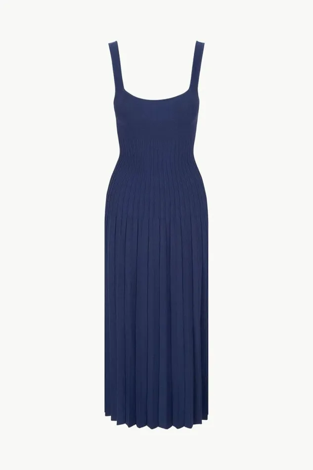 STAUD Dresses ELLISON DRESS Navy 8211 Women