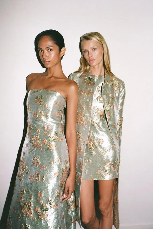 STAUD Dresses GARDEN DRESS Metallic Bloom 8211 Women STAUD Dresses GARDEN DRESS Metallic Bloom 8211 Women