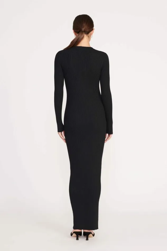 STAUD Dresses MAXI SHOKO SWEATER Black 8211 Women STAUD Dresses MAXI SHOKO SWEATER Black 8211 Women
