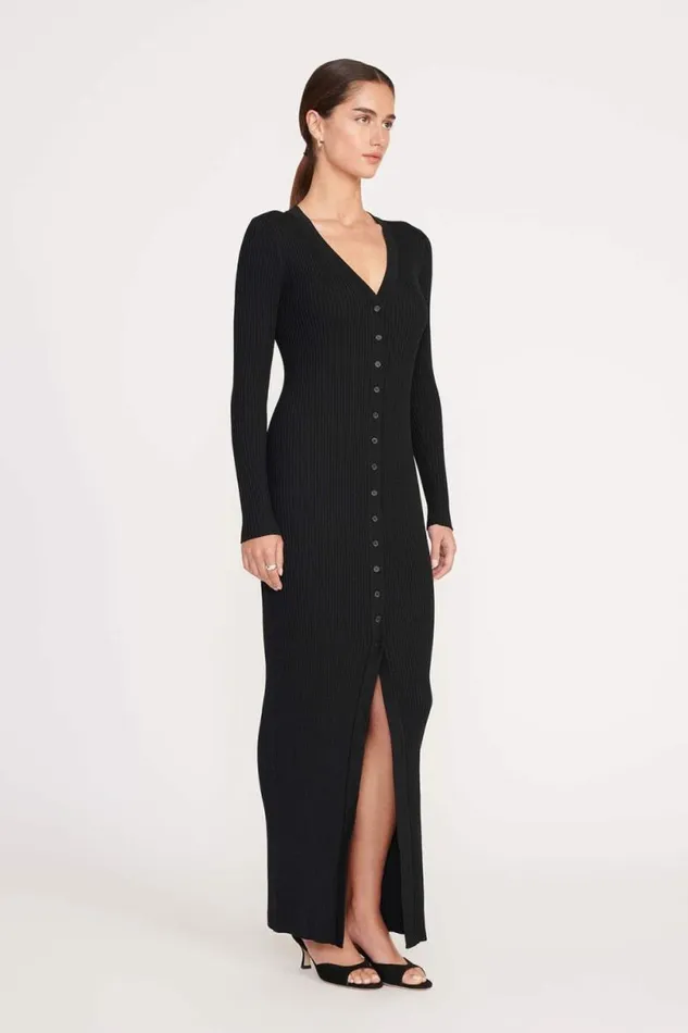 STAUD Dresses MAXI SHOKO SWEATER Black 8211 Women STAUD Dresses MAXI SHOKO SWEATER Black 8211 Women