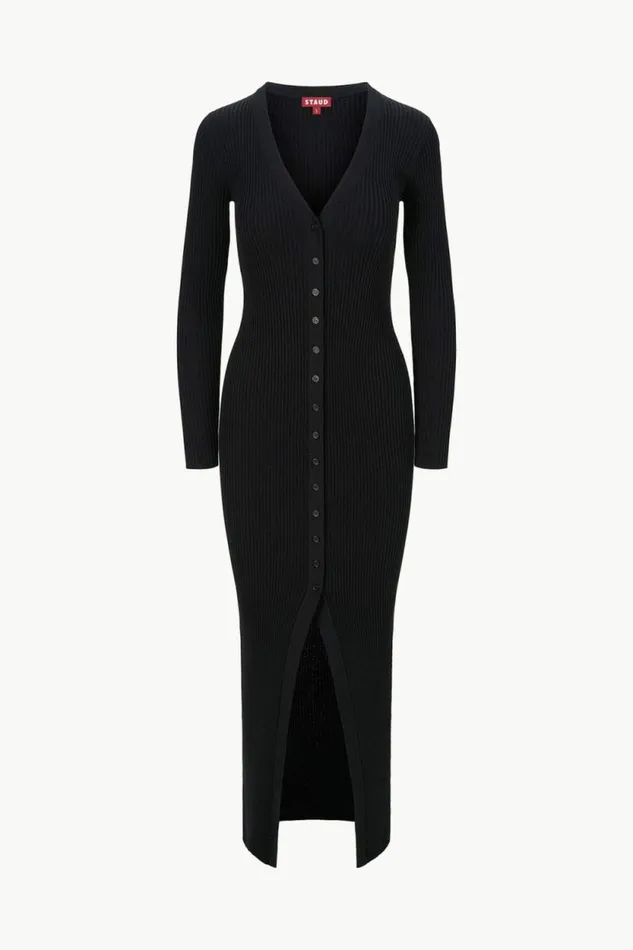 STAUD Dresses MAXI SHOKO SWEATER Black 8211 Women STAUD Dresses MAXI SHOKO SWEATER Black 8211 Women