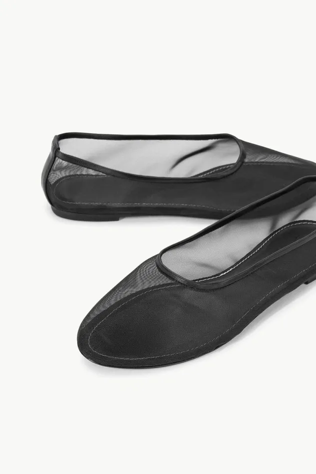 STAUD Mules and Flats ALBA BALLET FLAT Black Mesh 8211 Women STAUD Mules and Flats ALBA BALLET FLAT Black Mesh 8211 Women