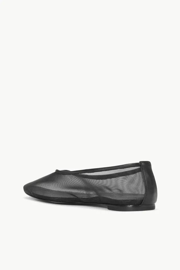 STAUD Mules and Flats ALBA BALLET FLAT Black Mesh 8211 Women STAUD Mules and Flats ALBA BALLET FLAT Black Mesh 8211 Women