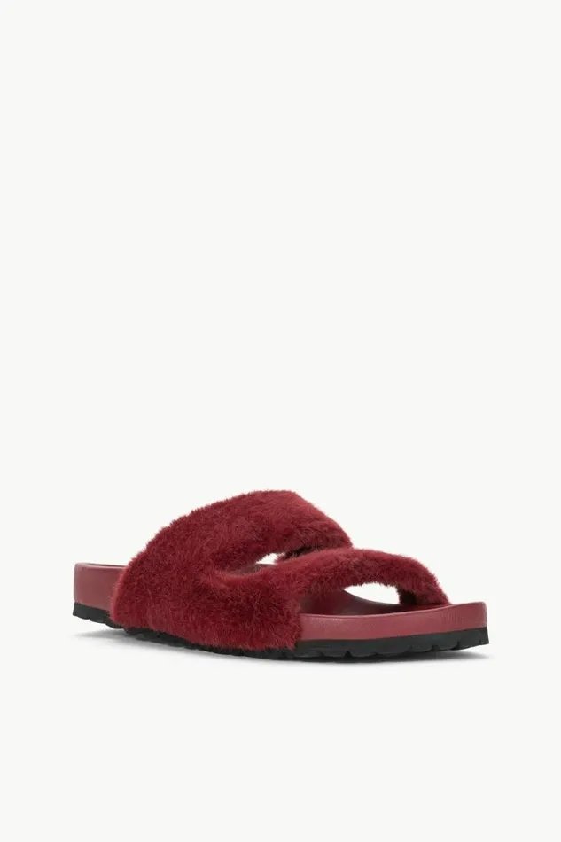 STAUD Mules and Flats CYPRUS FAUX FUR SLIDE Pinot 8211 Women STAUD Mules and Flats CYPRUS FAUX FUR SLIDE Pinot 8211 Women