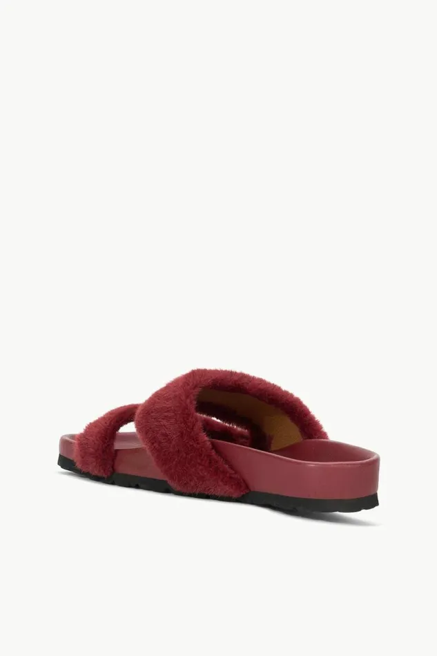 STAUD Mules and Flats CYPRUS FAUX FUR SLIDE Pinot 8211 Women STAUD Mules and Flats CYPRUS FAUX FUR SLIDE Pinot 8211 Women