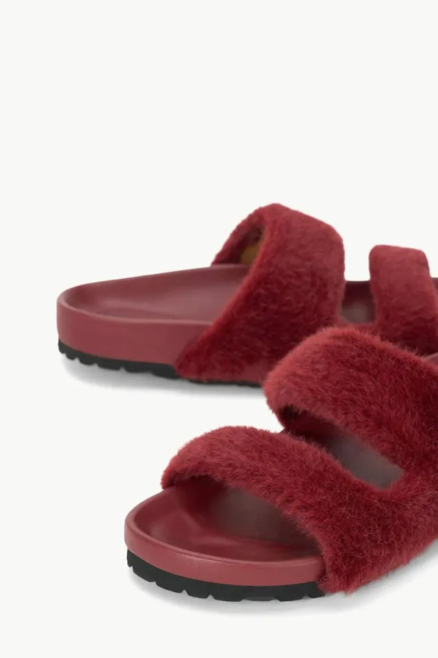 STAUD Mules and Flats CYPRUS FAUX FUR SLIDE Pinot 8211 Women STAUD Mules and Flats CYPRUS FAUX FUR SLIDE Pinot 8211 Women