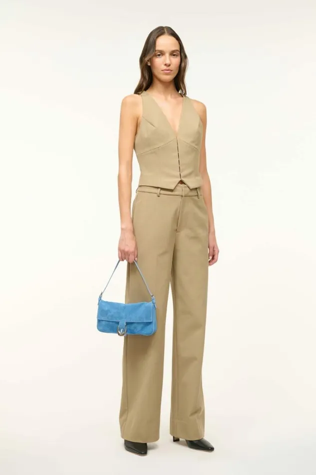 STAUD Shoulder HARLOW BAG Staud Blue Suede 8211 Women