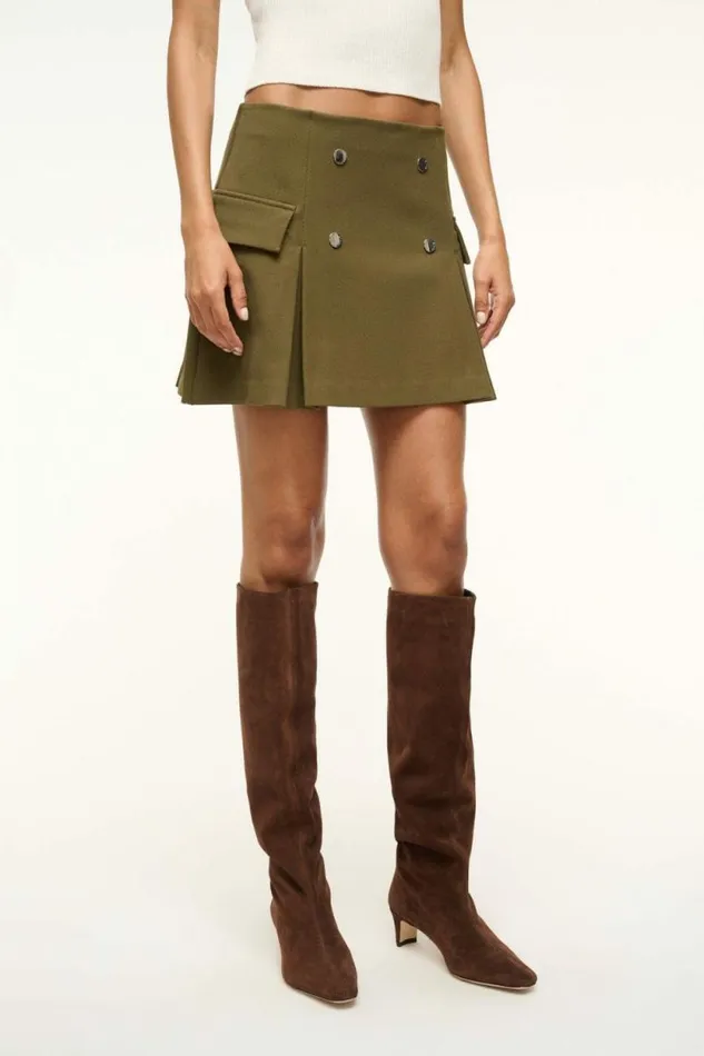 STAUD Skirts DIVISION SKIRT Sergeant Green 8211 Women STAUD Skirts DIVISION SKIRT Sergeant Green 8211 Women