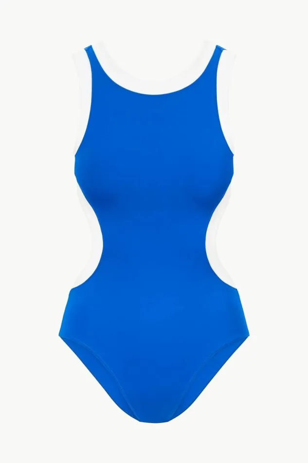 STAUD Swim DOLCE ONE PIECE Sapphire White 8211 Women STAUD Swim DOLCE ONE PIECE Sapphire White 8211 Women
