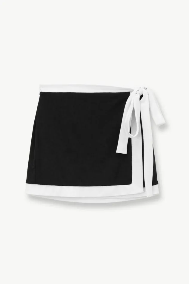 STAUD Swim GRETCHEN COVERUP WRAP SKIRT Black White 8211 Women STAUD Swim GRETCHEN COVERUP WRAP SKIRT Black White 8211 Women