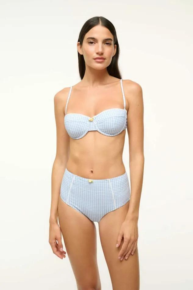 STAUD Swim WAILEA BIKINI BOTTOM Sky Micro Check 8211 Women