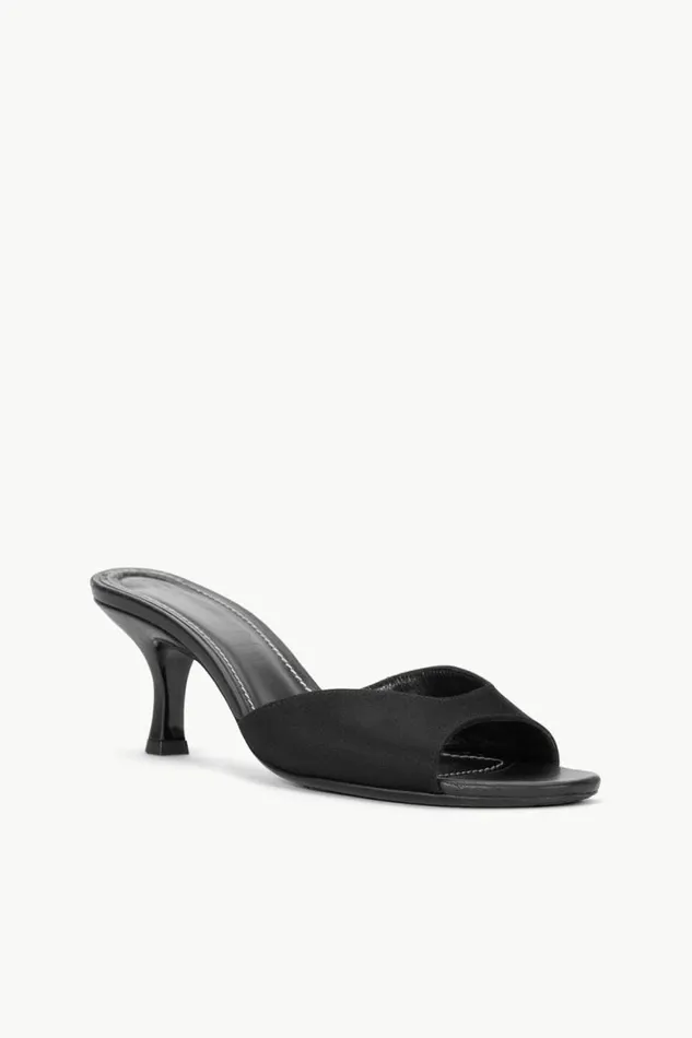 STAUD The Evening Edit BRIGITTE MULE Black Satin 8211 Women STAUD The Evening Edit BRIGITTE MULE Black Satin 8211 Women