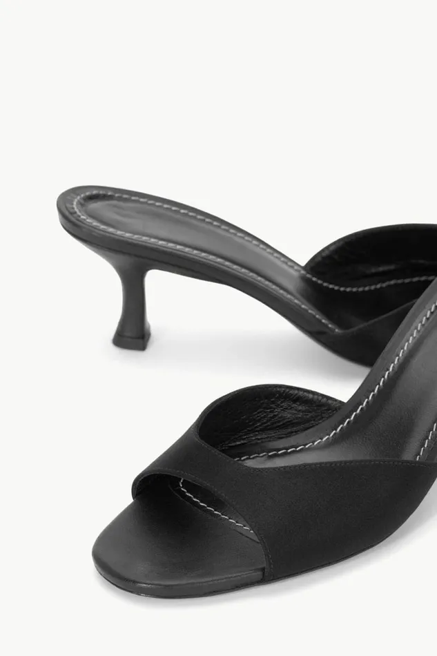 STAUD The Evening Edit BRIGITTE MULE Black Satin 8211 Women STAUD The Evening Edit BRIGITTE MULE Black Satin 8211 Women