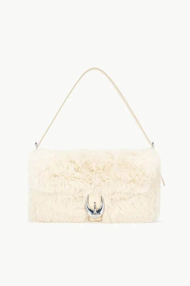 STAUD The Evening Edit HARLOW FAUX FUR BAG Cream 8211 Women