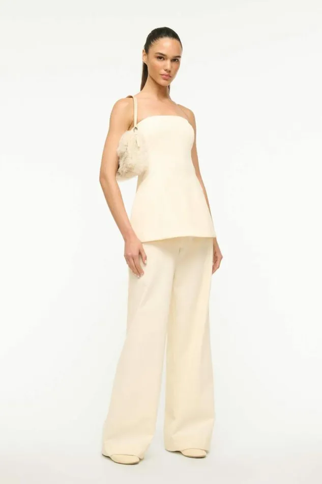 STAUD The Evening Edit HARLOW FAUX FUR BAG Cream 8211 Women STAUD The Evening Edit HARLOW FAUX FUR BAG Cream 8211 Women
