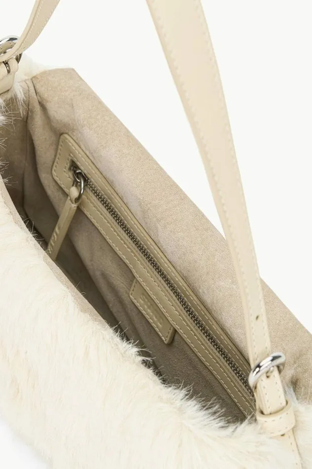 STAUD The Evening Edit HARLOW FAUX FUR BAG Cream 8211 Women STAUD The Evening Edit HARLOW FAUX FUR BAG Cream 8211 Women