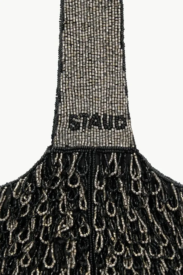 STAUD The Evening Edit HARUKO BEADED BAG Black 8211 Women